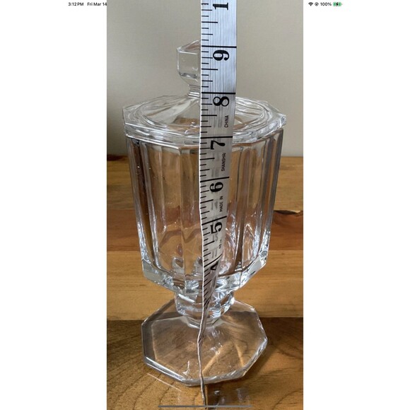 Apothecary/Candy Clear Crystal Candy Jar Vintage Circa 19th Century 9” Tall - Picture 6 of 6